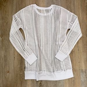 Fabletics Tops - Fabletics Sophie Tunic White Mesh Small Fabletics Tops - Fabletics Sophie Tunic White Mesh Small